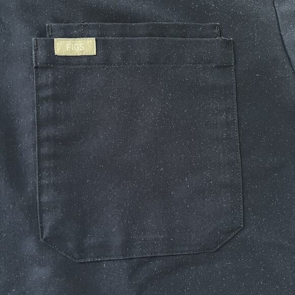 Figs Scrub Set Men 2XL SHORT Leon 3-pocket Top + Cairo Pants Short Navy Blue - Picture 4 of 13